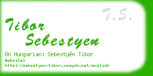 tibor sebestyen business card